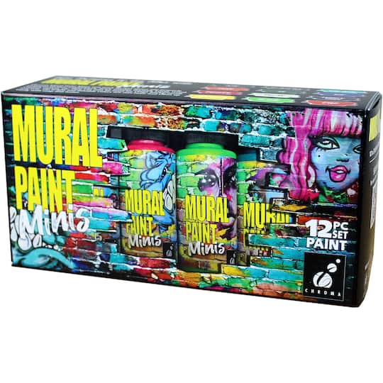 Chroma 2oz. 12 Color Mural Paint Set